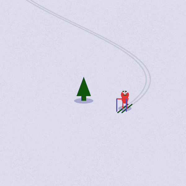 an animation of elmo sledding